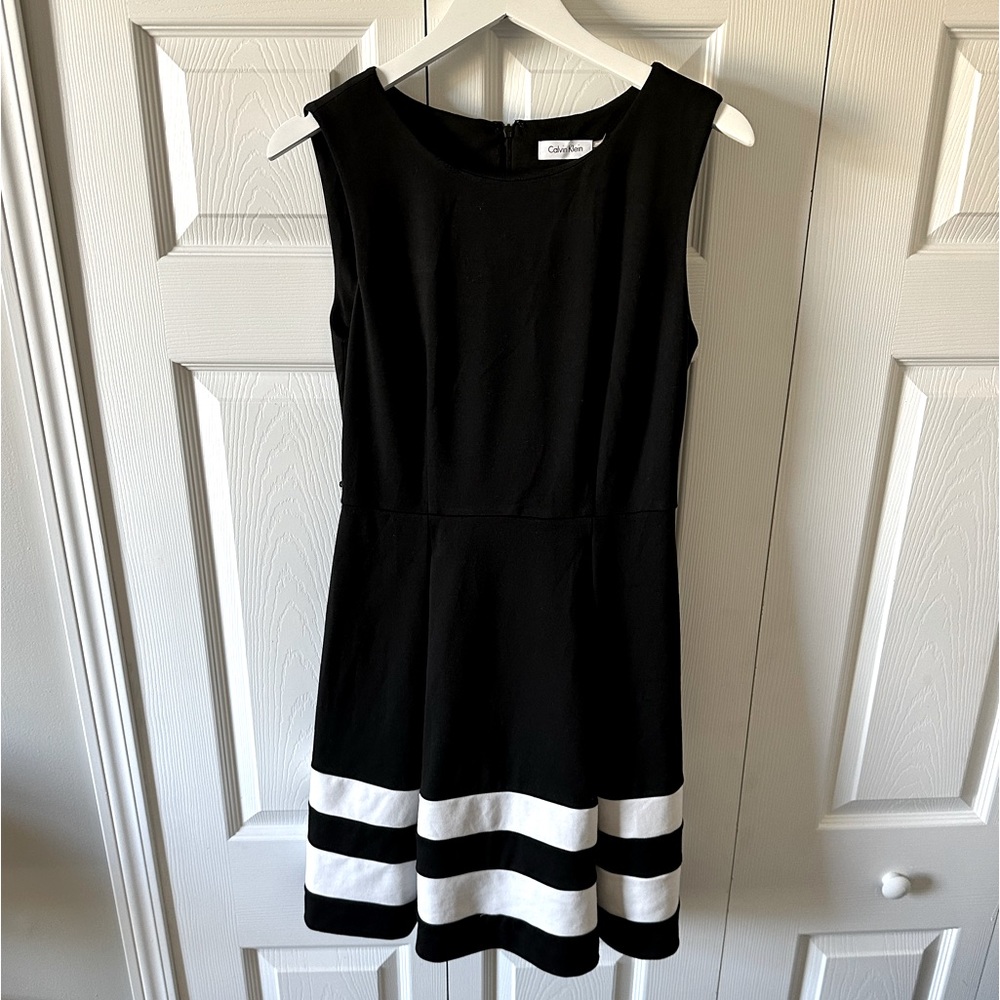 Calvin Klein Full Skirt Black Dress